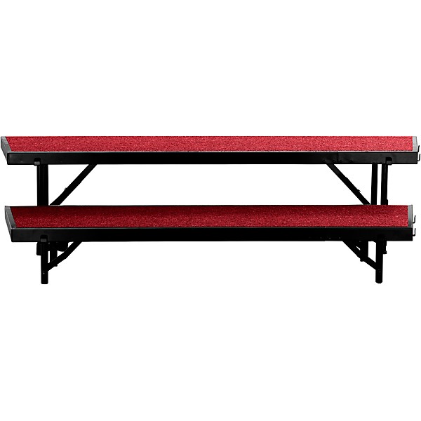 National Public Seating 2 Level Tapered Standing Choral Riser Red Carpet
