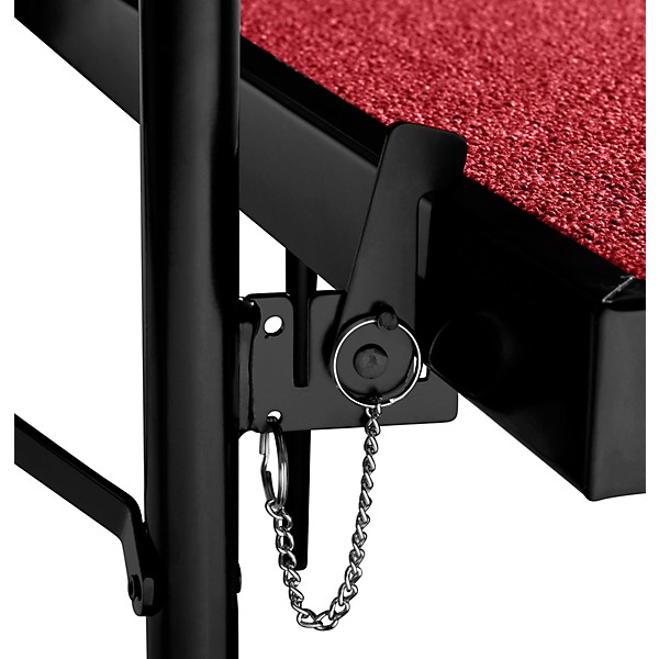 National Public Seating 2 Level Tapered Standing Choral Riser Red Carpet