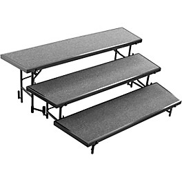 National Public Seating 3 Level Tapered Standing... National Public Seating 3 Level Tapered Standing Choral Riser Grey Carpet