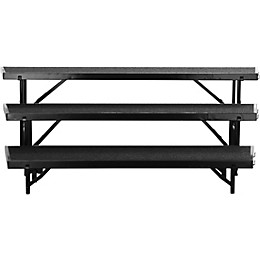 National Public Seating 3 Level Tapered Standing Choral Riser Black
