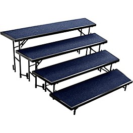 National Public Seating 4 Level Tapered Standing... National Public Seating 4 Level Tapered Standing Choral Riser Blue Carpet