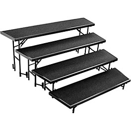 National Public Seating 4 Level Tapered Standin... National Public Seating 4 Level Tapered Standing Choral Riser Black Carpet