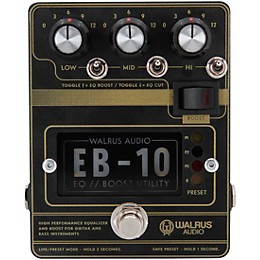 Walrus Audio EB-10 Preamp/EQ/Boost Effects Pedal Black