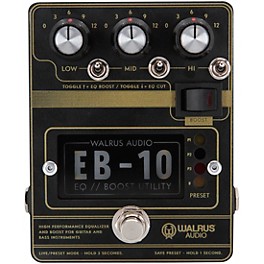 Walrus Audio EB-10 Preamp/EQ/Boost Effects Pedal Cream Walrus Audio EB-10 Preamp/EQ/Boost Effects Pedal Black