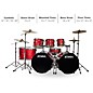 TAMA Imperialstar 8-Piece Double Bass Drum Set With MEINL HCS Cymbals Candy Apple Mist