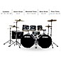 TAMA Imperialstar 8-Piece Double Bass Drum Set With MEINL HCS Cymbals Hairline Black