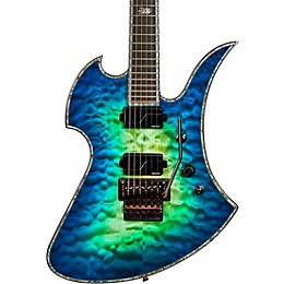 B.C. Rich Mockingbird Extreme Exotic with Floyd Rose Electric Guitar Cyan Blue