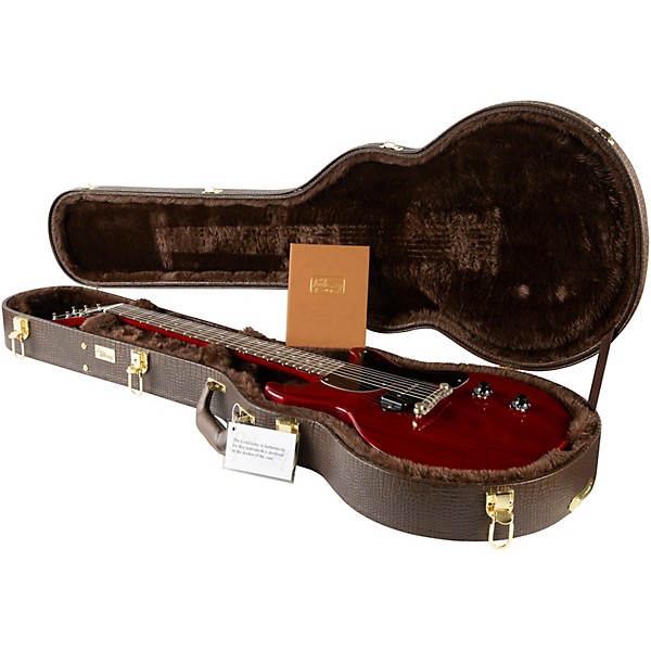 Gibson Custom 1958 Les Paul Junior Double-Cut Reissue VOS Electric Guitar Faded Cherry