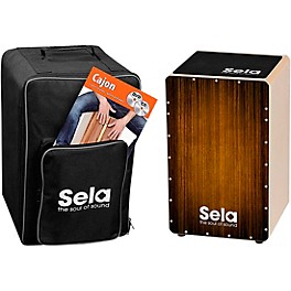 Sela Varios Cajon Bundle with Bag, Pad and DVD Brown/Black Sela Varios Cajon Bundle with Bag, Pad and DVD Brown