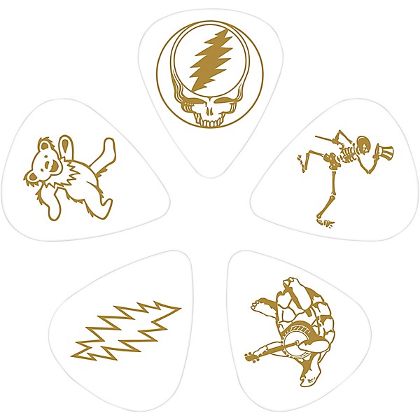 D'Addario Planet Waves Grateful Dead Icon Picks Olympic White 10 Pack