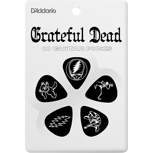 D'Addario Planet Waves Grateful Dead Icon Picks Black 10 Pack