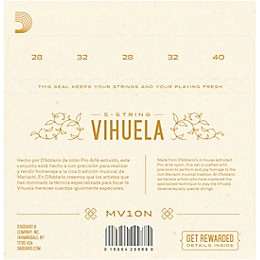 D'Addario Vihuela 5 String Set, Clear Nylon, Normal Tension
