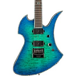 B.C. Rich Mockingbird Extreme Exotic with Evertune Bridge Electric Guitar Cyan Blue