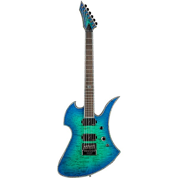 B.C. Rich Mockingbird Extreme Exotic with Evertune Bridge Electric Guitar Cyan Blue