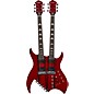 B.C. Rich Rich "B"  Legacy Doubleneck Electric Guitar Trans Red