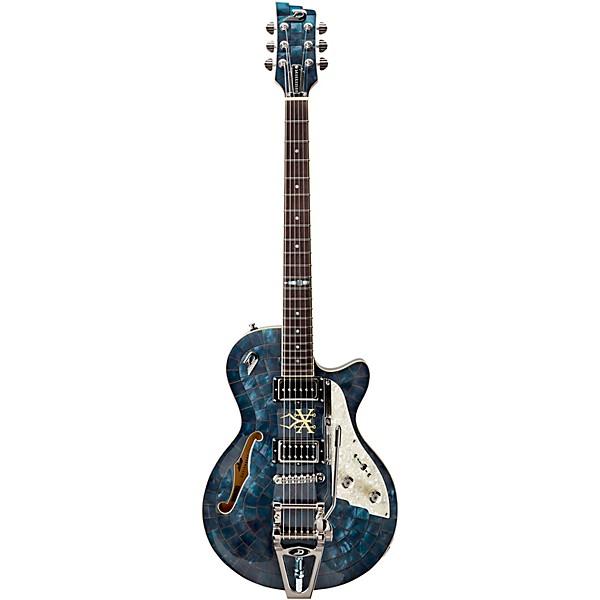 Duesenberg USA Alliance Soundgarden Black Hole Sun Semi-Hollow Electric Guitar Mother of Pearl