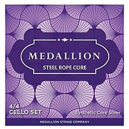 Medallion Strings Ropecore Steel Cello String Set 4/4 Size, Medium