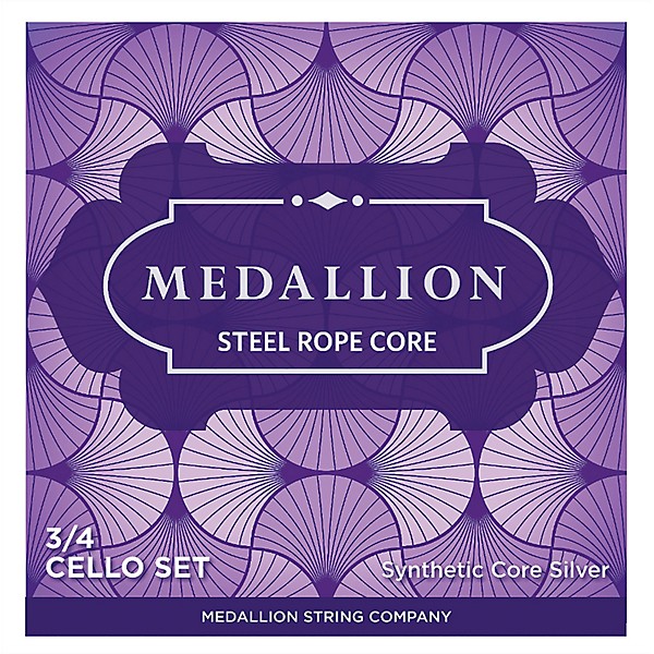 Medallion Strings Ropecore Steel Cello String Set 3/4 Size, Medium