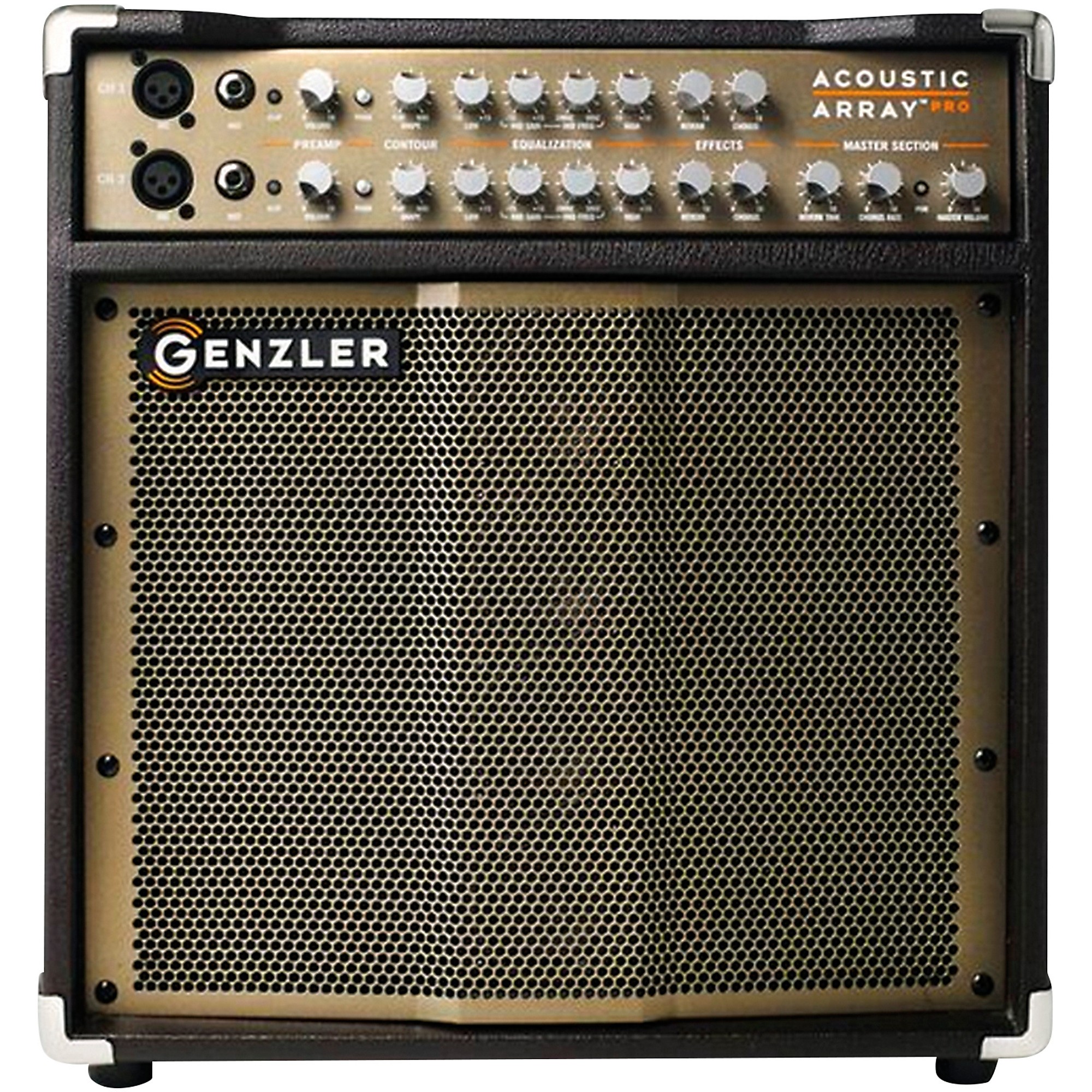 Open Genzler Amplification Acoustic Array PRO 1x10 with 4x3 Line Array Acoustic Guitar Combo Amp Level 1 Brown Guitar Center