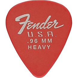 Fender 351 Dura-Tone Delrin Pick (12-Pack), Fiesta Red .96 mm 12 Pack
