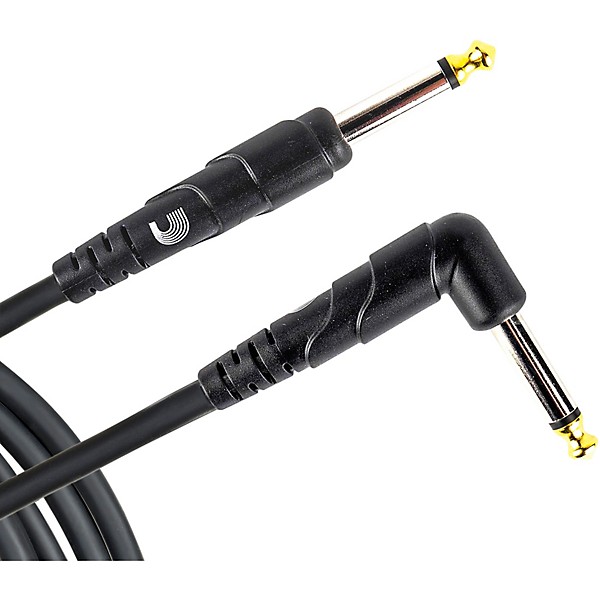D'Addario Classic Pro Series Instrument Cable, Right Angle Plug -10 ft. - 2-Pack