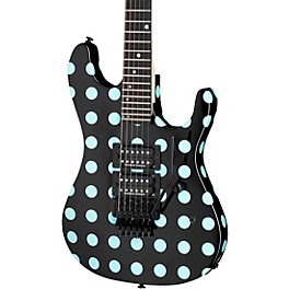 Kramer NightSwan Electric Guitar Aztec Marble Graphic Kramer NightSwan Electric Guitar Black/Blue Polka Dot