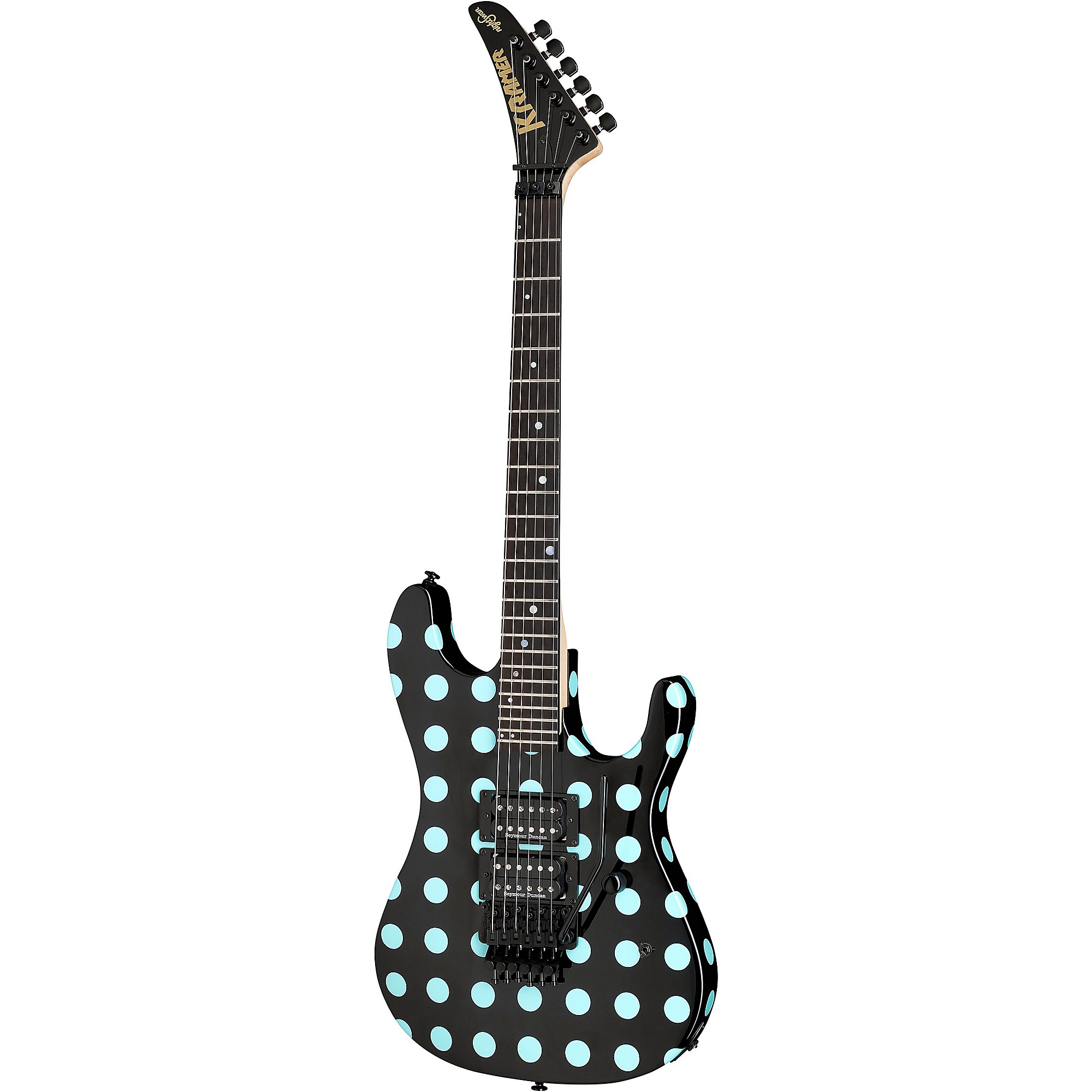 Kramer NightSwan Electric Guitar Black/Blue Polka Dot | Guitar Center