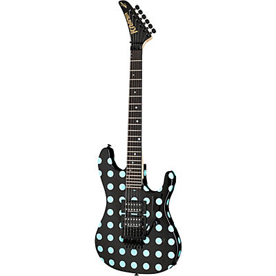 Kramer Nightswan Electric Guitar Black/Blue Polka Dot for sale