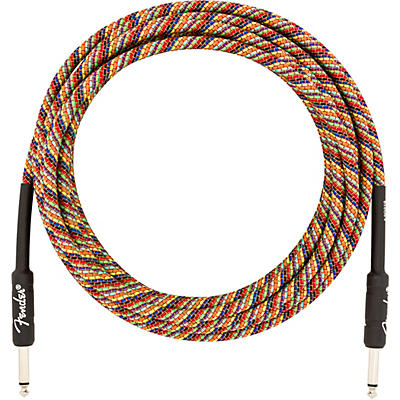 Fender Festival Straight To Straight Instrument Cable 18.6 Ft. Rainbow for sale