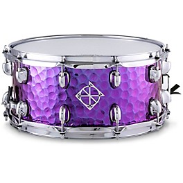 Dixon Cornerstone Titanium-Plated Hammered Steel Snare Drum 14 x 6.5 in. Purple