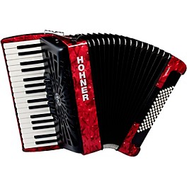 Hohner Bravo III 72 Accordion With Black Bellows Black Hohner Bravo III 72 Accordion With Black Bellows Red