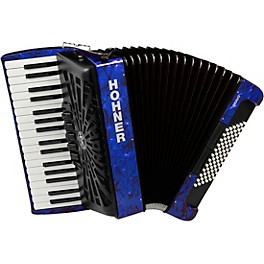 Hohner Bravo III 72 Accordion With Black Bellows Black Hohner Bravo III 72 Accordion With Black Bellows Blue