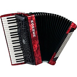 Open Box Hohner Bravo III 120 Accordion with Black Bellows Level 2 Red 197881041816
