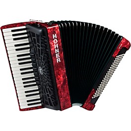 Hohner Bravo III 120 Accordion With Black Bellows Black Hohner Bravo III 120 Accordion With Black Bellows Red