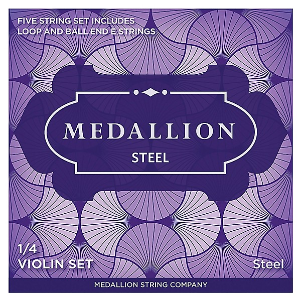 Medallion Strings Steel Violin String Set 1/4 Size, Medium