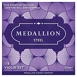 Medallion Strings Steel Violin String Set 1/8 Size, Medium