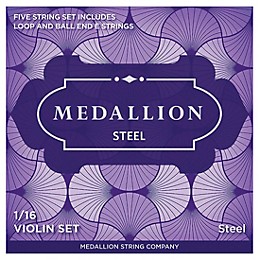 Medallion Strings Steel Violin String Set 1/16 Size, Medium
