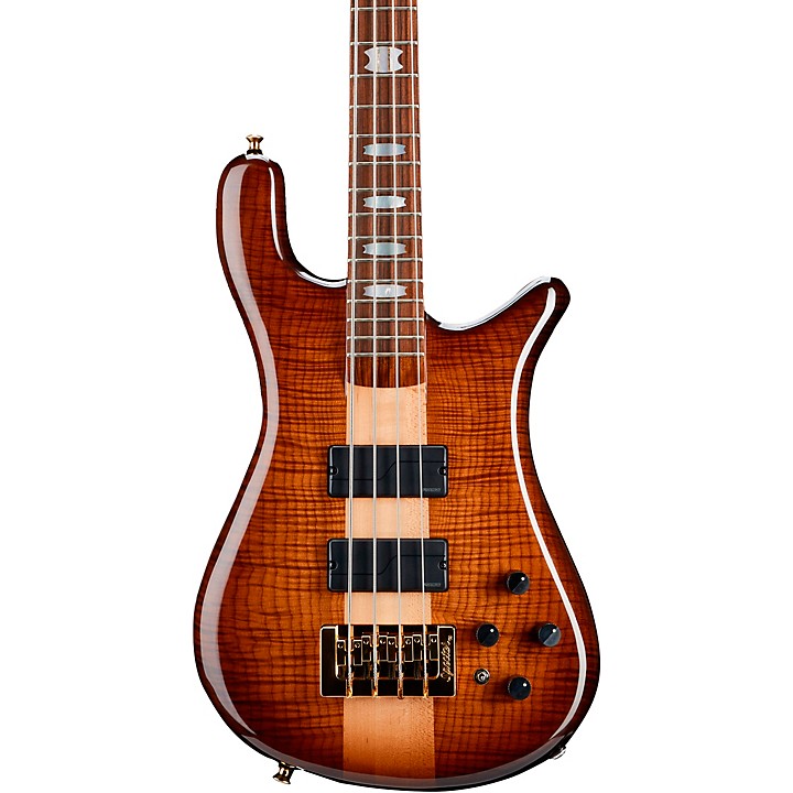 Spector NS4 Roasted Flame Maple Top Electric Bass Tobacco Sunburst