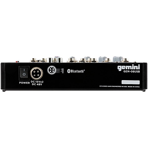 Gemini GEM-08 USB 8 Channel USB mixer With Bluetooth