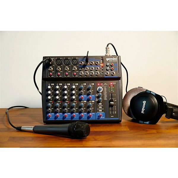 Gemini GEM-12USB 12-Channel USB Mixer for Podcasts With Bluetooth and Effects