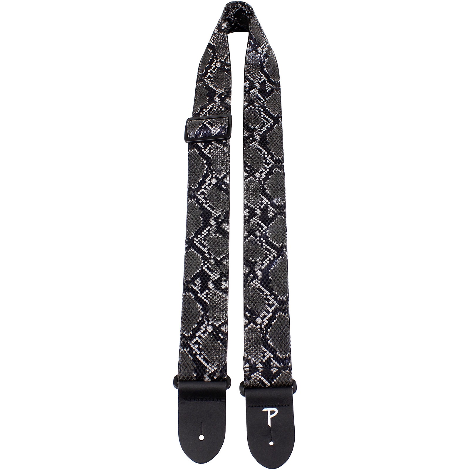 Perri's 2" Faux Snake Guitar Strap Snake Skin - Black 2 in.