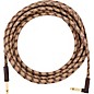 Fender Festival Pure Hemp Straight to Angle Instrument Cable 18.6 ft. Brown thumbnail
