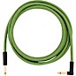 Fender Festival Pure Hemp Straight to Angle Instrument Cable 10 ft. Green thumbnail