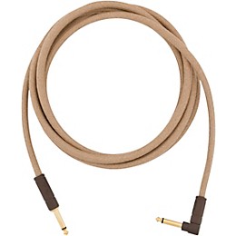 Fender Festival Pure Hemp Straight to Angle Instrument Cable 10 ft. Brown
