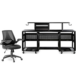 Studio RTA Producer Station Black and Mesh Managers Office Chair Bundle