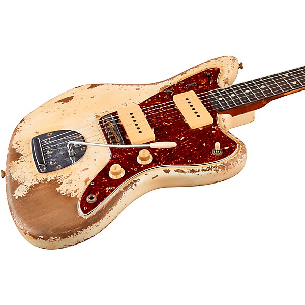 Fender Custom Shop 1962 Jazzmaster Heavy Relic Rosewood Fingerboard Electric Guitar Built by Vincent Van Trigt Olympic White