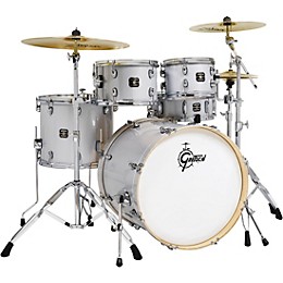 Gretsch Drums Energy 5-Piece Drum Set With Hardware and Zildjian Cymbals Light Silver Sparkle