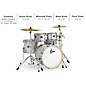 Gretsch Drums Energy 5-Piece Drum Set With Hardware and Zildjian Cymbals Light Silver Sparkle