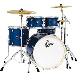Open Box Gretsch Drums Energy 5-Piece Drum Set With Hardware and Zildjian Cymbals Level 1 Dark Blue Sparkle