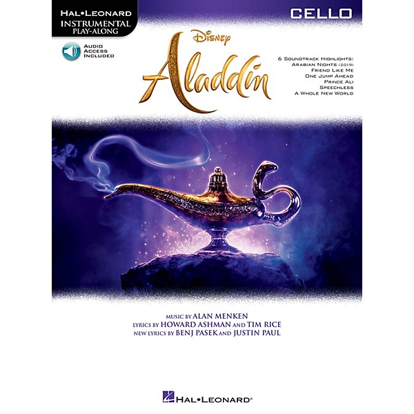 Hal Leonard Aladdin Instrumental Play-Along Series for Cello Book/Audio Online